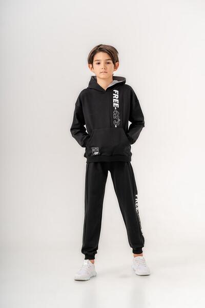 Mışıl Kids GRATUIT-42 ° Set de trening pentru băieți, cu glugă, cu imprimeu 3...