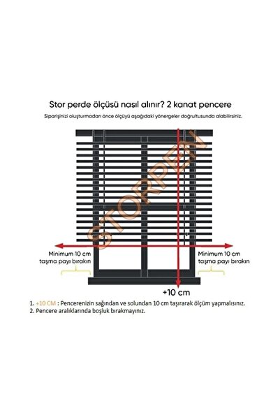StorMarket Çift Mekanizmalı Tül Ve Stor Perde Model Çiftli Stor