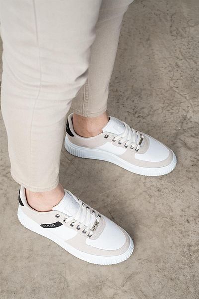 L.A Polo 311 White Ice Black Color White Sole Men's Casual Shoes