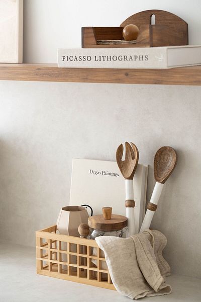 Dekorzdükkan Bamboo Organizer Rectangular Basket