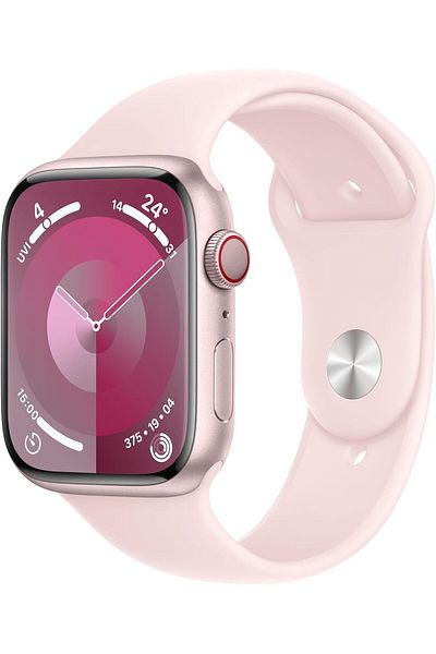 Apple WATCH SERIES 9 GPS + CELLULAR 41MM PINK ALUMINIUM CASE WITH LIGHT PINK SPORT BAND - S/M