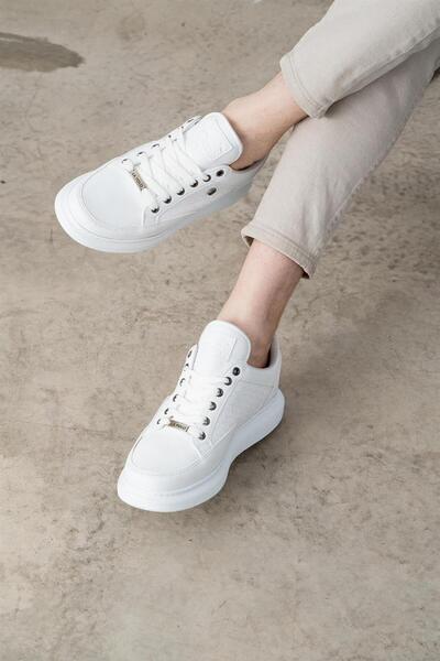 L.A Polo 059 Beyaz Renk Beyaz Tabanlı Erkek Günlük Ayakkabı