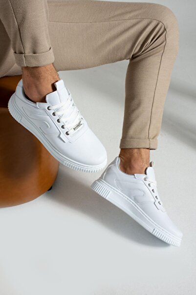 L.A Polo حذاء رياضي رجالي أبيض كاجوال