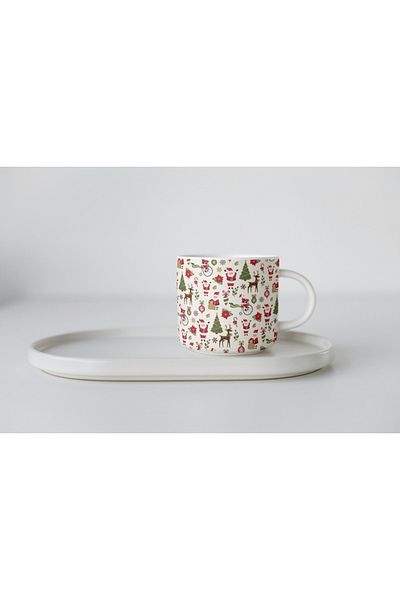 EYBaskı Tasarım Porcelain Christmas Christmas Themed Nescafe Cup