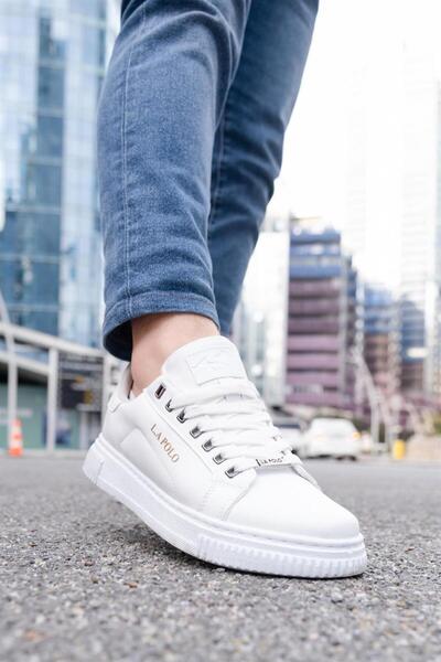 L.A Polo Erkek Günlük Beyaz Sneaker Ayakkabı