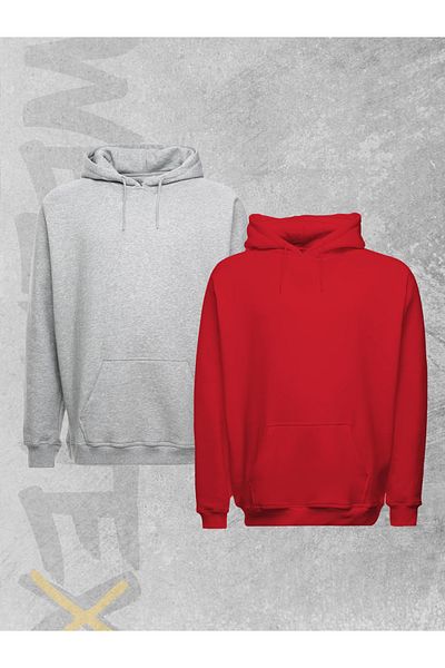 WEARTEX 2 Pack Unisex Oversize Hooded Sweatshirt