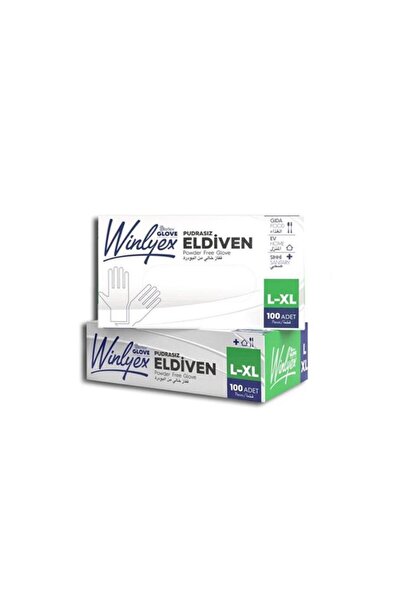 Reflex Winlyex Pudrasız Eldiven Yeni Nesil Hibrit Teknoloji 100 lü Paket - La...
