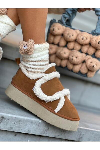 Giydim Gidiyor Καφέ Αφράτες Μπότες Berta