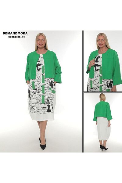 lovedrobe Zdplus 23064 Green Two-Piece Suit - 24 Summer, 46 Model