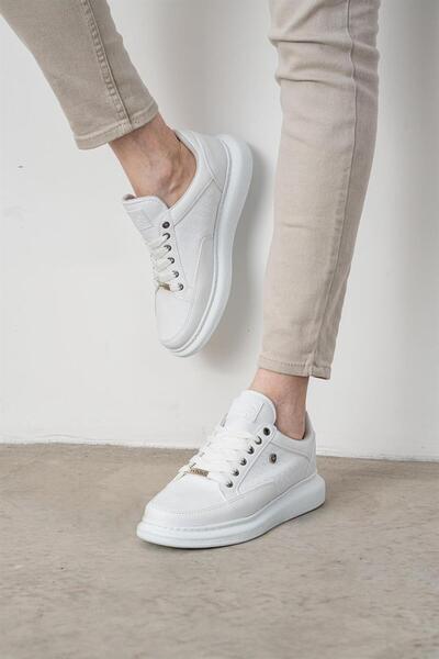 L.A Polo 059 Beyaz Renk Beyaz Tabanlı Erkek Günlük Ayakkabı