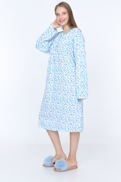 SEVA Anne, Penye Hastane Geceliği Ikiiplik, Kışlık Battal Rahat Kalıp Gecelik Iki Düğmeli