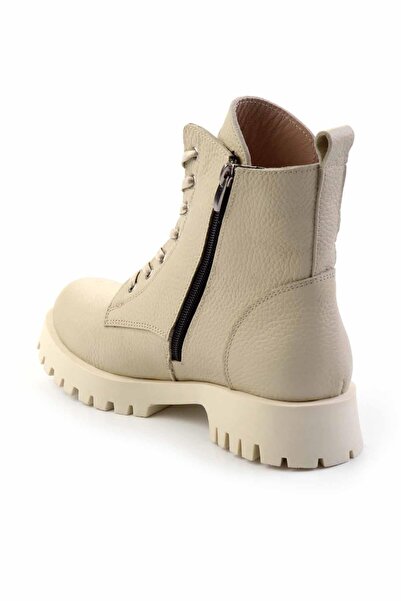 Bambi Bej Hakiki Deri Kadın Bot & Bootie K02028700703