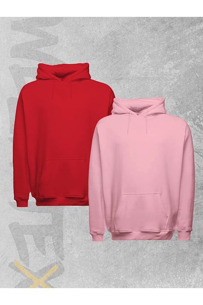 WEARTEX 2 Pack Unisex Oversize Hooded Sweatshirt