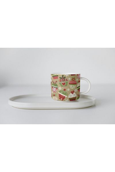 EYBaskı Tasarım Porcelain Christmas Christmas Themed Nescafe Cup