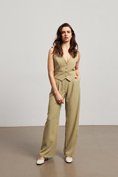 YOUR NAME Visok struk Zelene žene Palazzo pantalone