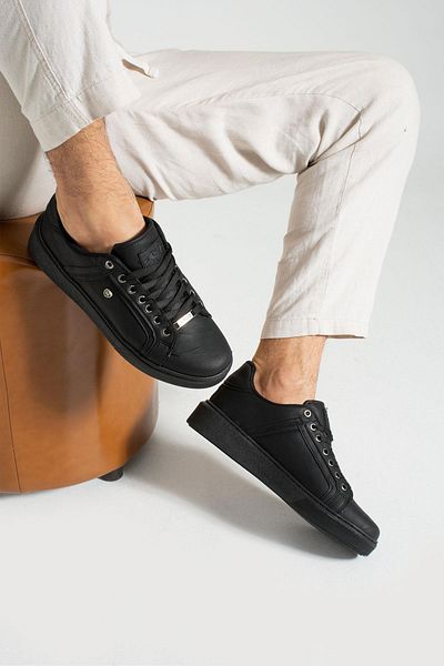 L.A Polo 333 Black Color Black Sole Men's Casual Shoes