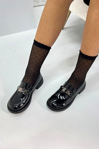 inizio Черни дамски мокасини с катарама GD1122