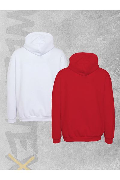 WEARTEX 2 Pack Unisex Oversize Hooded Sweatshirt