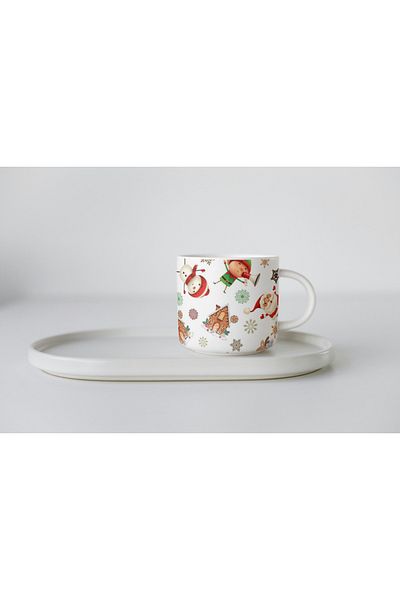 EYBaskı Tasarım Porcelain Christmas Christmas Themed Nescafe Cup