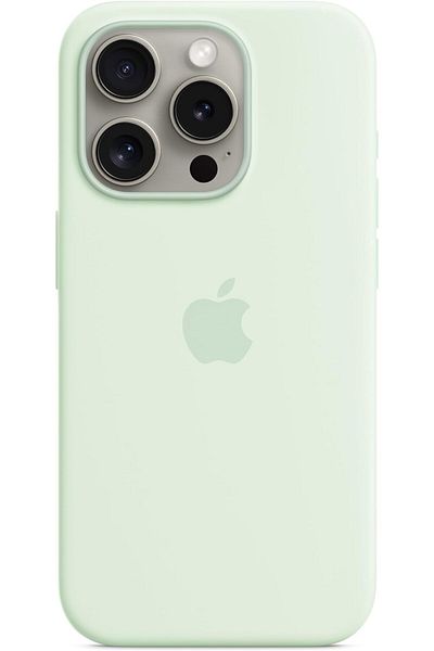 Apple IPHONE 15 PRO SILICONE CASE WITH MAGSAFE-SOFT MINT