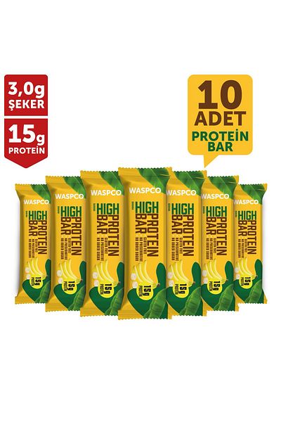 Waspco High Protein Banana Bar - 10 Pieces