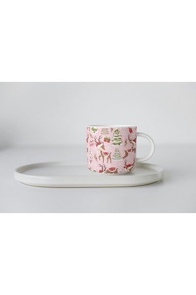 EYBaskı Tasarım Porcelain Christmas Christmas Themed Nescafe Cup