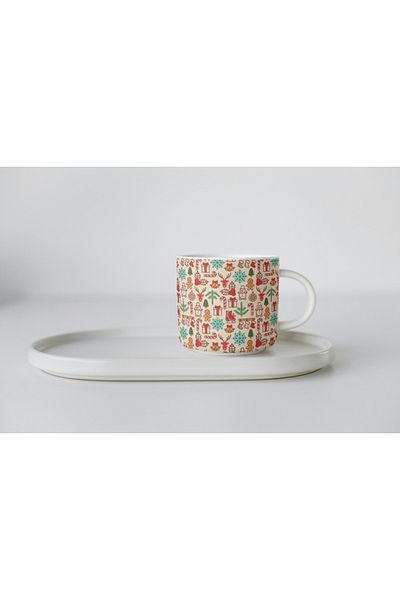 EYBaskı Tasarım Porcelain Christmas Christmas Themed Nescafe Cup