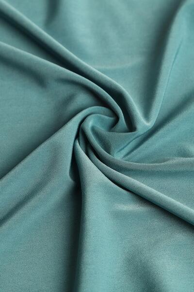 Kumaş Deposu Piyano Su Yeşili Rengi Rengi Örme Kumaş