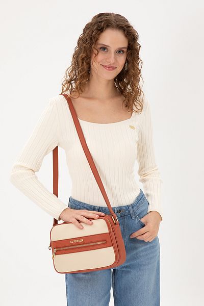 U.S. Polo Assn. Women's Cream Cross Bag 50300278 -Vr071