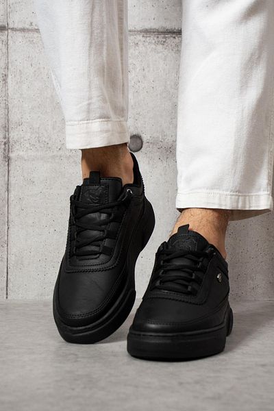 L.A Polo 515 Black Color Black Sole Lace up Casual Men's Sports Shoes