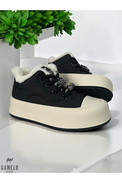 GAMELU tüylü memory foam(hafıza taban) mini microfiber deri kauçuk  hafif kaymaz taban bot