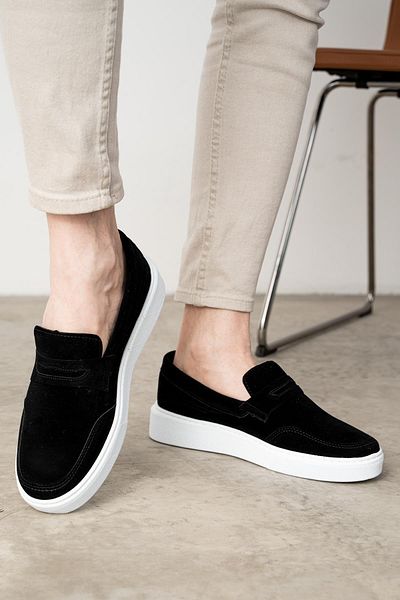 L.A Polo 317 Black Color White Sole Men's Casual Shoes