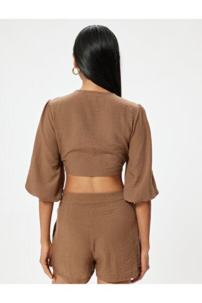 Koton Přední halenka s balonovým rukávem