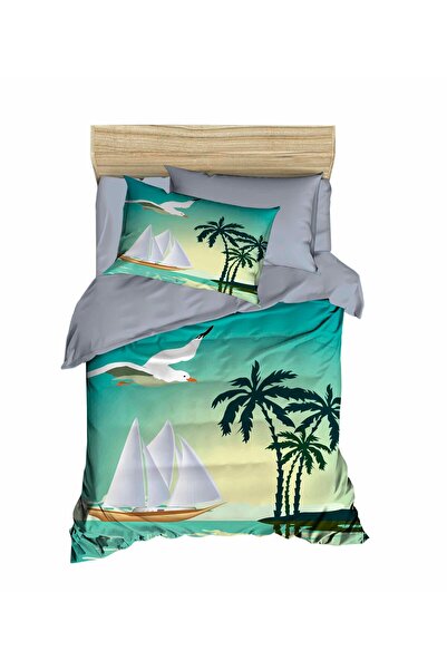 Fabeteks Ship View Seagull Digital Single Young Bedding Set