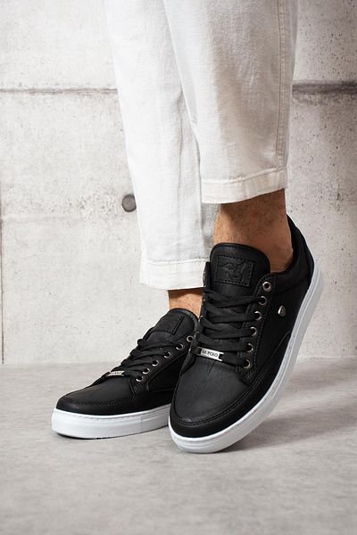 L.A Polo Black and White Comfortable Fit Casual Men's Sneakers