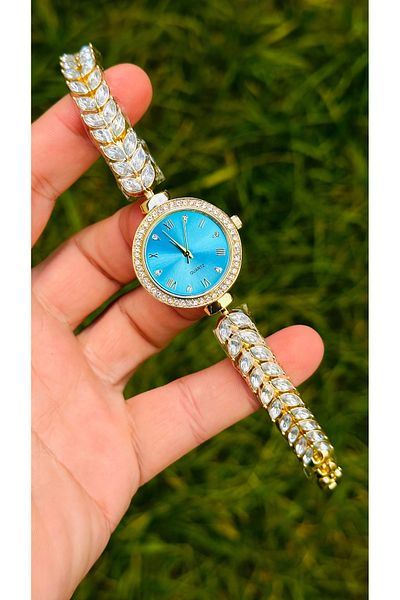 pullmarkt Ottoman Series - Women's Tulip Stone Pattern Wrist Watch