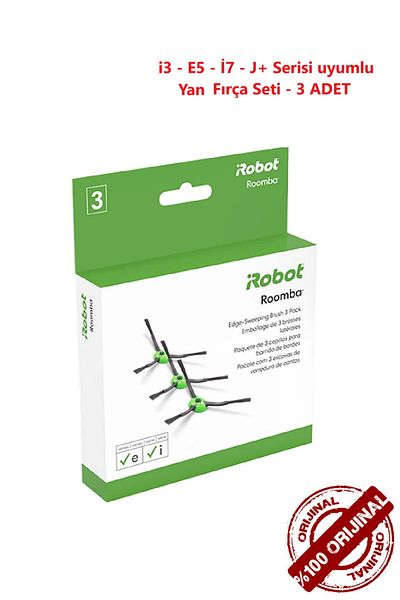 iRobot Roomba I3 - E5 - I7 - J7 Original Side Brush 3 Pieces