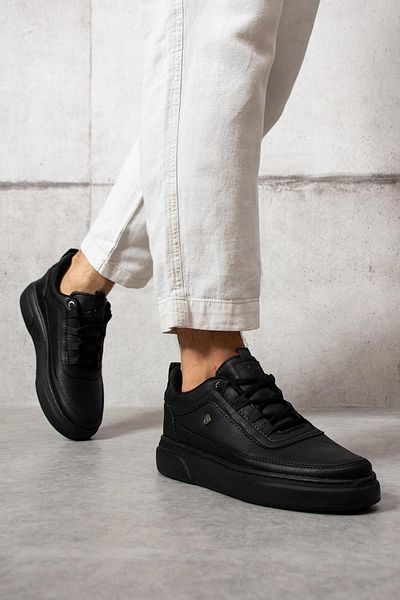 L.A Polo 515 Black Color Black Sole Lace up Casual Men's Sports Shoes