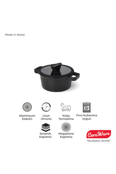 Ceraware Vetta Seramik Kaplama Yapışmaz 20 cm Derin Tencere