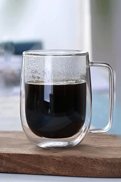 Rosemor Double Wall Glass Cup Mug Home Office Cup Double Layer Heat Insulated