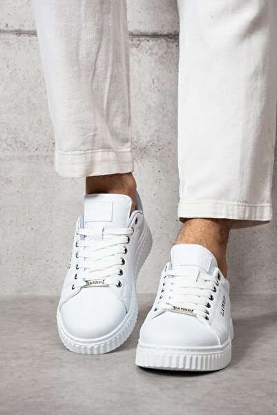 L.A Polo Beyaz Renk Bağcıklı Erkek Sneaker