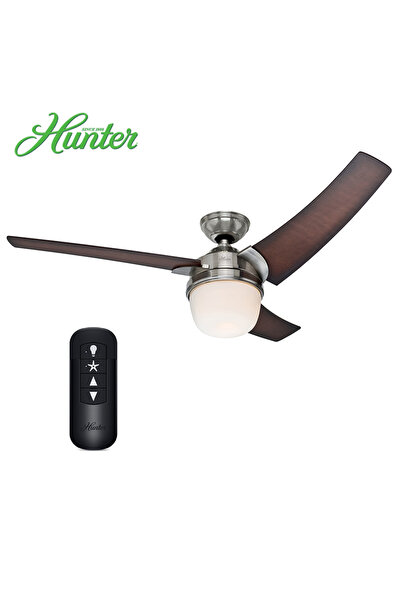 Hunter Fan Eurus Fırçalanmış Nikel - 137 Cm. Uzaktan Kumandalı Ve Aydınlatmal...