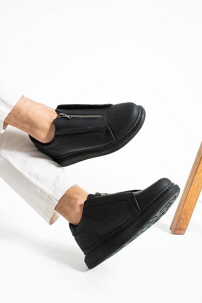 L.A Polo 355 Black Color Black Sole Laceless Casual Men's Sports Shoes