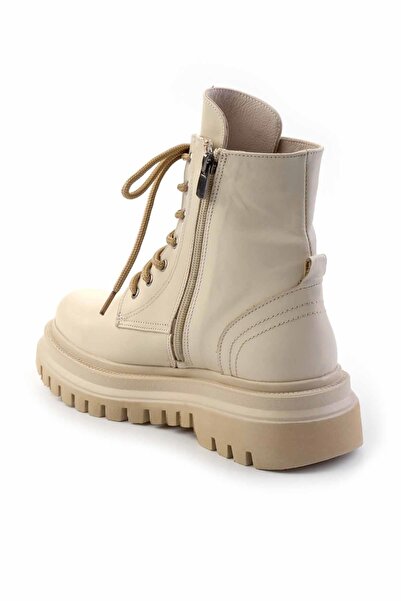 Bambi Bej Hakiki Deri Kadın Bot & Bootie K02040870103