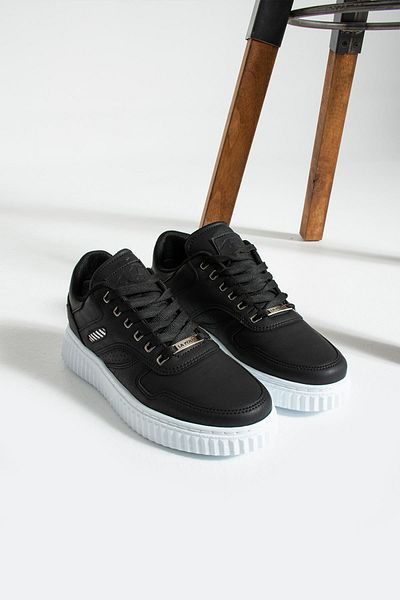 L.A Polo 09 Black Color White Sole Lace up Casual Men's Sports Shoes