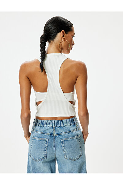 Koton Ärmelloses, schmales Unterhemd mit geripptem Rückendetail und Neckholder