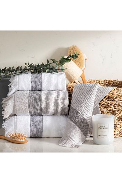 Mudo Home White Borla Face Towel - 50x80cm