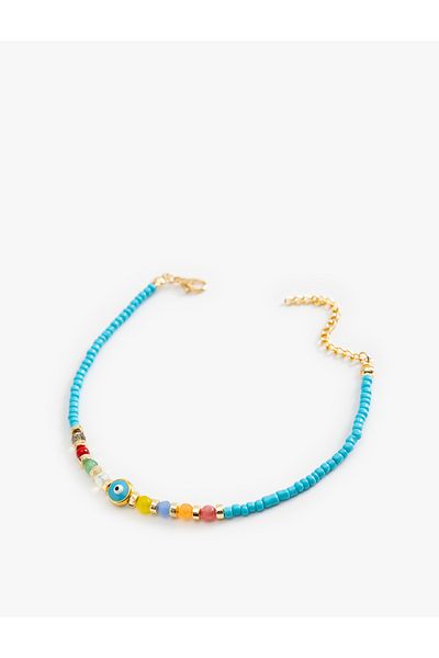 Koton Multicolored Pearl Bead Detailed Chain Bracelet
