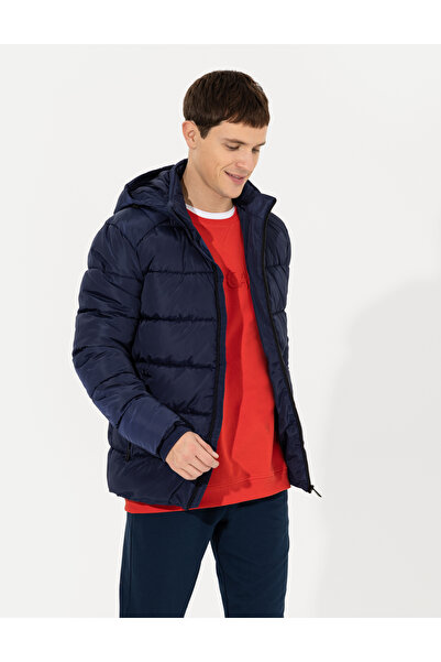 Pierre Cardin Μπλε Navy Standard Fit Παλτό - 50263104-VR033