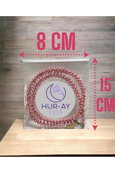 HUR-AY PACK 8X15 Strap Transparent Bag - Bracelet - Magnet - for Necklace - Pack of 50